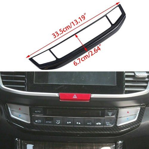 Carbon Fiber Front Control AC Switch Frame Cover Trim For Honda Accord 2013+ - Picture 2 of 10