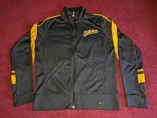 Vintage Team Nike Full Zip Athletic Youth M Track Jacket Black Yellow Swoosh