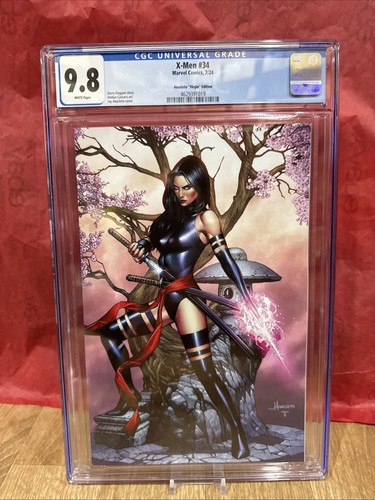 X-Men #34 Jay Anacleto Psylocke Virgin Variant CGC 9.8 Graded Comic - Picture 2 of 3