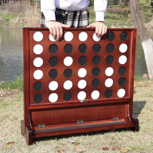 Giant Wooden 4 in a Row with Foldable Tray Connect Games Yard Giant Outdoor G... - Picture 3 of 7