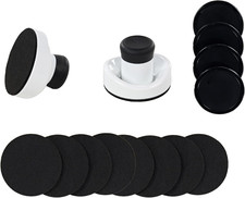 Air Hockey Accessories Set 2 White Pushers 4 Black Pucks, 8 Replacement Pads, Fi