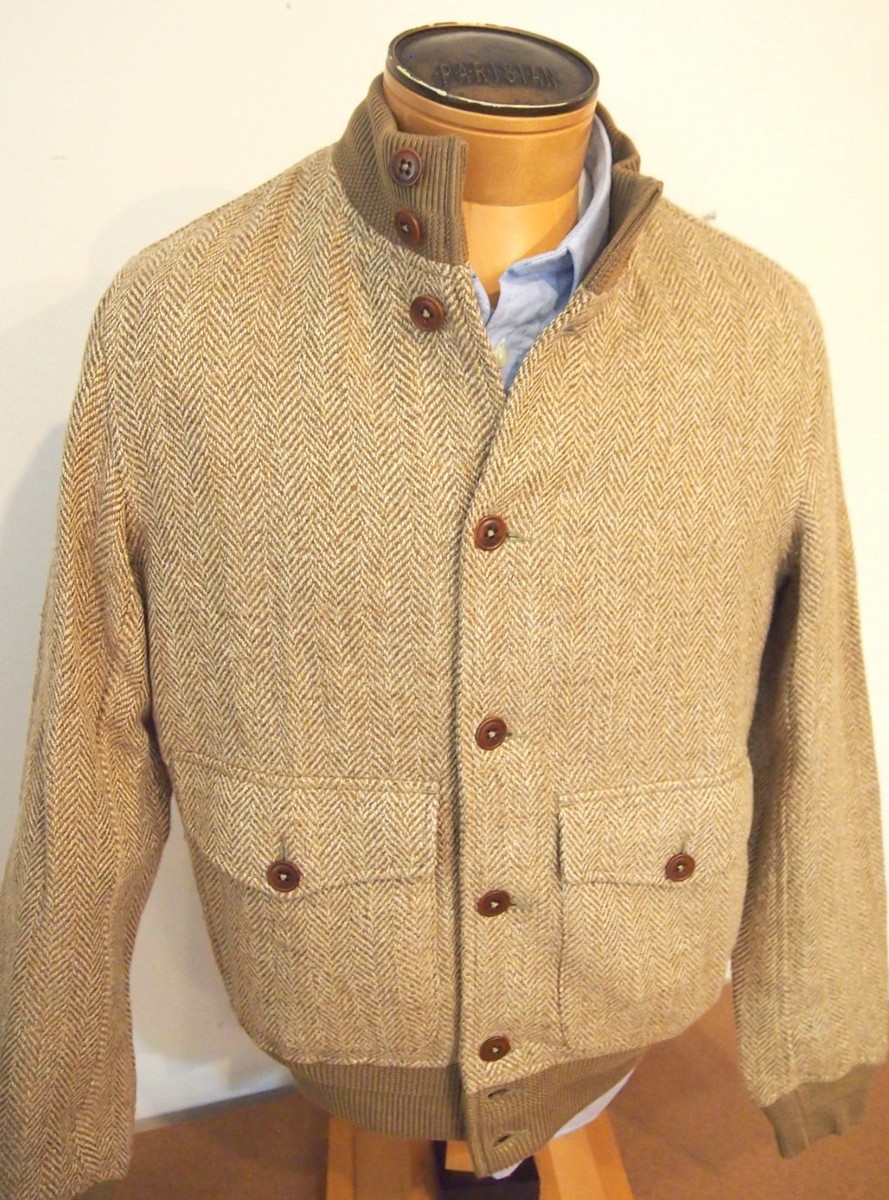 Polo Ralph Lauren Linen & Silk Herringbone Tweed Skeet Jacket NWT