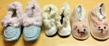 VINTAGE 3 PRS OF BABY BEDROOM SLIPPERS OR SMALL CHILD-TAKE A LOOK 