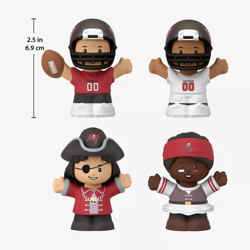 Fisher Price Little People x NFL Collector Tampa Bay Buccaneers Figure 4-Pack - Picture 2 of 3