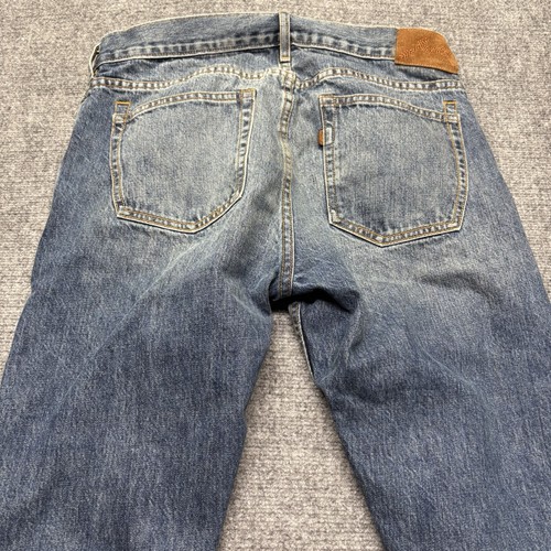 Jachs New York Jeans Mens 34x32 Blue Straight Selvedge Denim USA Made Button Fly - Picture 12 of 13