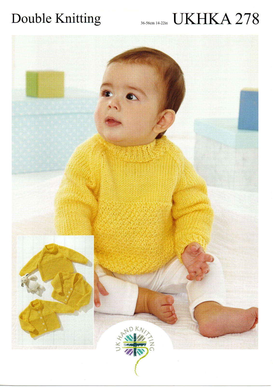 278 UKHKA Knitting Pattern Original Paper Leaflet DK Baby Cardigans / Sweater