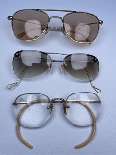 3 Lot Vintage 1/10 12K GF Gold / Scrap Gold Collectible Eyeglasses /Frames KD2