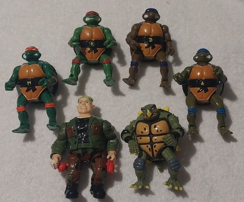 Vintage Playmates TMNT Mutations Action Figures Ninja Turtles 1992 Lot of 6