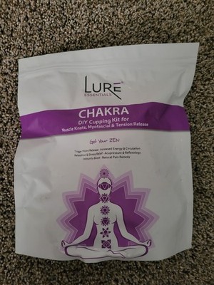 Lure Essentials Chakra Vacuum Cupping Kit Reusable Cups for Back Hip Knee