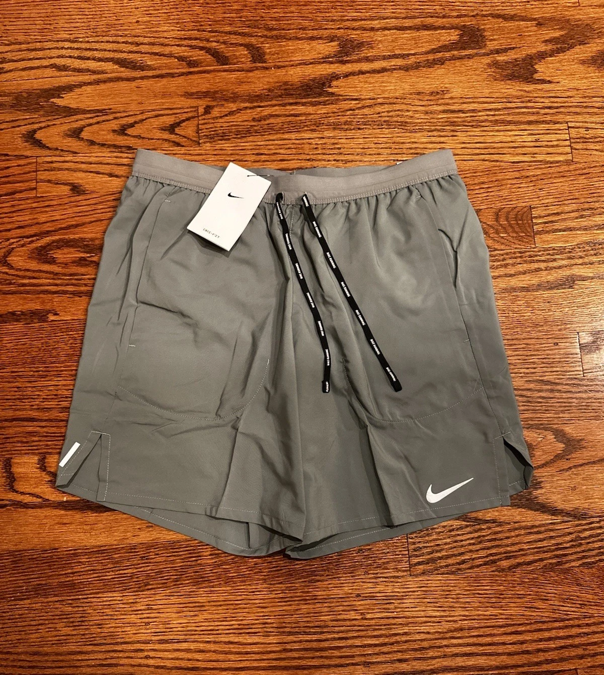 Nike Dri-FIT Stride 7" Brief Lined Running Shorts Mens Small Grey CJ5459 NWT
