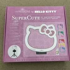 Impressions Vanity Hello Kitty 10 Inch RGB Desk Ring Light with Stand