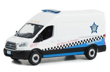 GREENLIGHT,2019 FORD Transit LWB high Roof Police of Chicago in blister pack,...