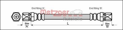 METZGER Brake Hose For OPEL SAAB DAEWOO MITSUBISHI Ascona C Astra F Van 562094