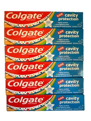 6X Colgate Kids Fluoride Toothpaste Cavity Protection Bubble Fruit 2.7 oz  05/28