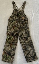 John Deere Overalls Youth 6 Green Camouflage Mossy Oak Bibs Hunting Boys Girls