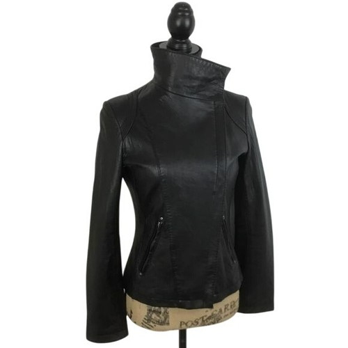 Damen Echtleder Moto Jacke Schwarz Michael Kors XS - Bild 2 von 8