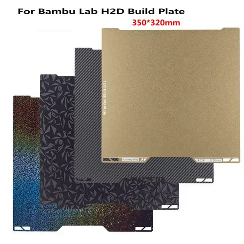 PEI PET PEO PEY Części do drukarek 3D do Bambu Lab H2D Dwustronny zestaw płyt drukarskich - Zdjęcie 2 z 23