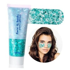 Teal Body Glitter,Holographic Mermaid Face Glitter dazzle green body glitter