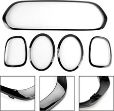 5PCS For Mini Cooper F55 F56 F57 2014-2021 Grill+Headlight+Taillight Trim Bezel