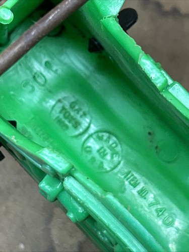 Gay Toys grüner Traktor #740 mit sehr schwer zu findender Fronteimer 60er Jahre selten LESEN - Bild 15 von 19