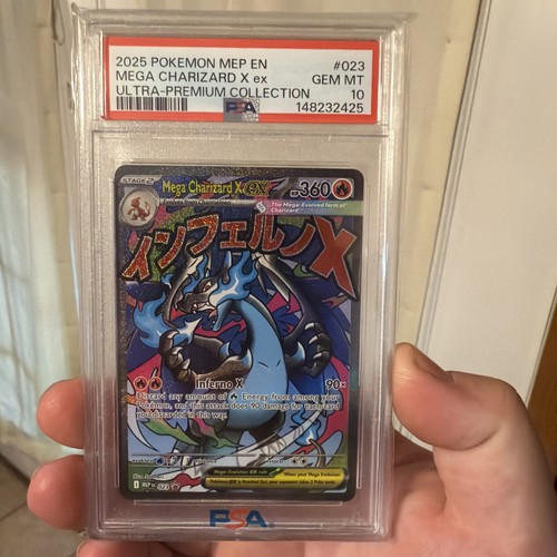 2025 POKEMON MEP EN-ME BLACK STAR PROMO #023 MEGA CHARIZARD X EX PSA 10