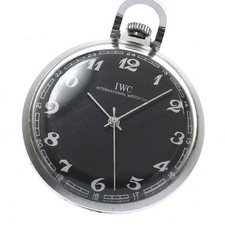 IWC Pocket Watch 797 Men  s Manual Winding Black Dial Used