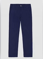 Izod Boys Flat Front Stretch Dress Pants - Performance Wear - Navy - Sz 14