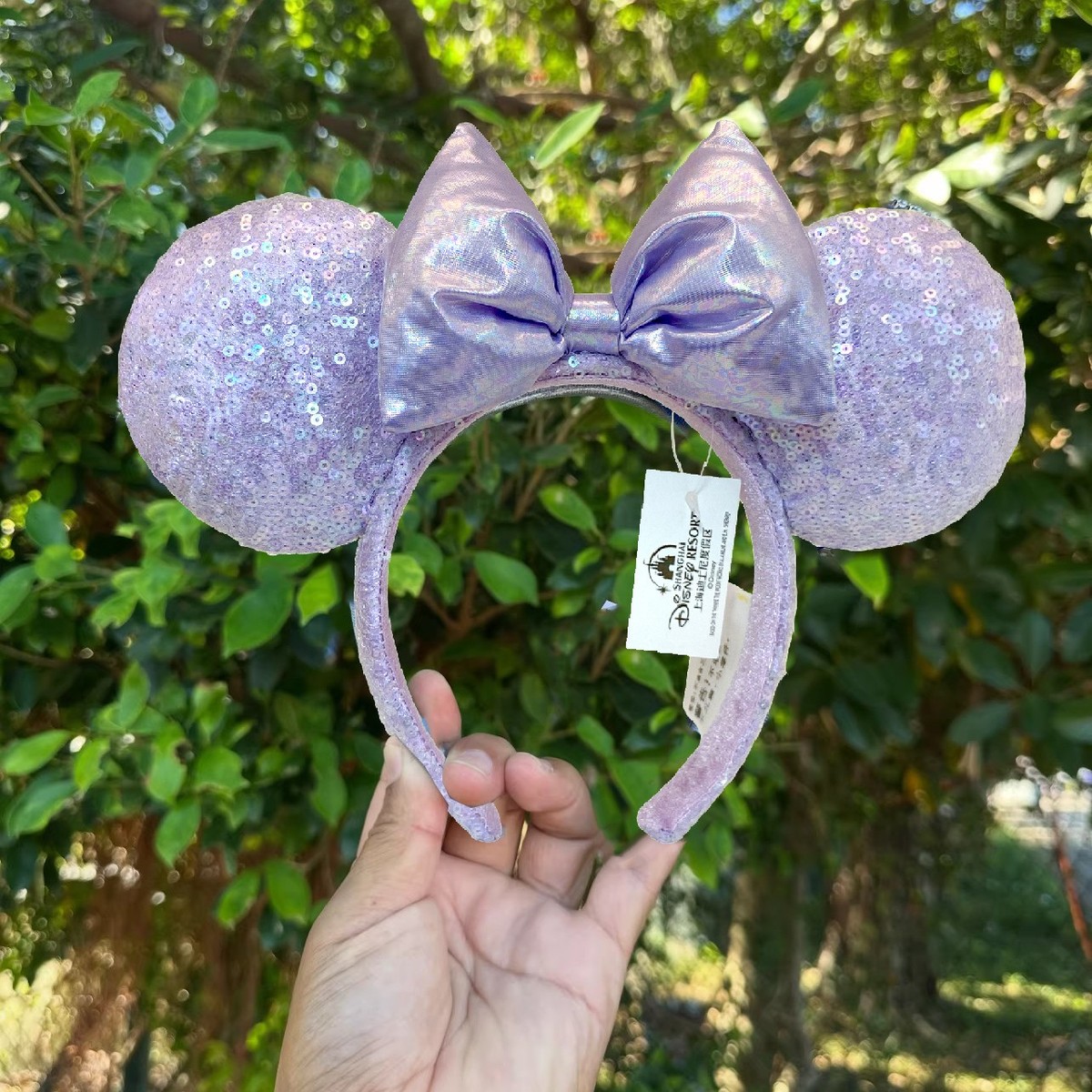 Disney.Parks Lavender Purple Opalescent Sequin Mickey Ears 