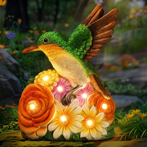 Mothers Day Mom Gifts for Mom Wife Daughter, Solar Hummingbird Lights Garden ...