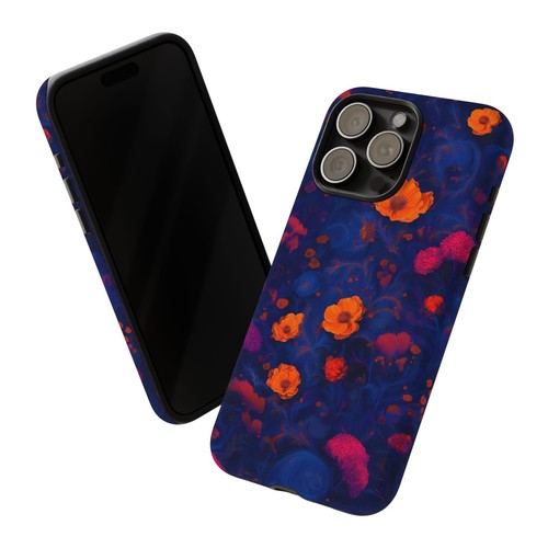Blue Floral Phone Case, Tough Phone Case, Cute Phone Cover, Unique Gift For Her - 第 55/273 張圖片