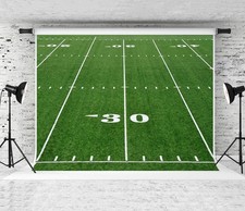 7x5ft American Football Field Photography Backdrop Thirty Yard Line Number an...
