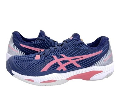 Asics Solution Speed FF Hallenpumps, Damen Sneaker UK Größe 5, Navy, Neu