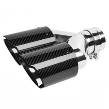 Carbon Fiber Exhaust Tips 2.5 Inlet Dual 3.5 Outlet For 6163mm Pipe Carbon Fiber Exhaust Tips 2.5 Inlet Dual 3.5 Outlet For 6163mm Pipe