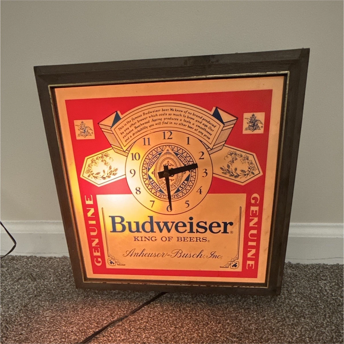 budweiser beer clock products for sale | eBay