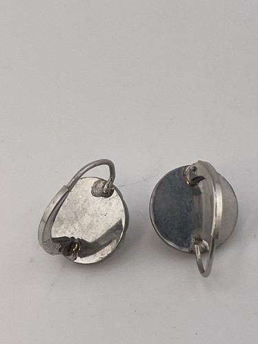 Antique Sliver Earrings Dainty Pearl Flower 1950’s Lever Backs. - Picture 3 of 4