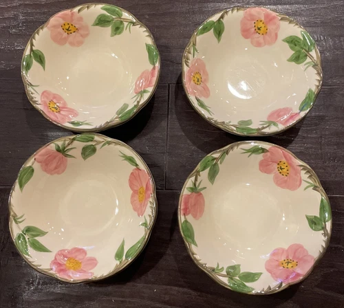 Franciscan Dinnerware Desert Rose Berry Dessert Bowl 5.5” USA Set Of 4 VTG #1