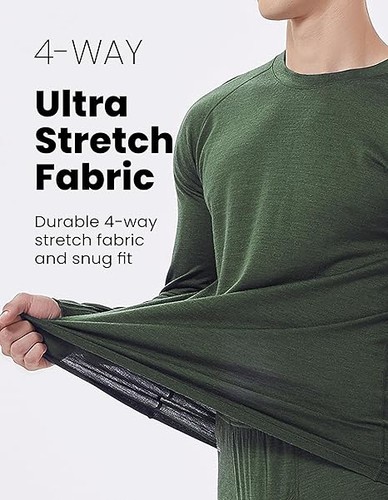 Herren 100 % Merinowolle Basisschicht Oberteil Winter Warm Thermo Unterwäsche Shirts UT - Bild 10 von 57
