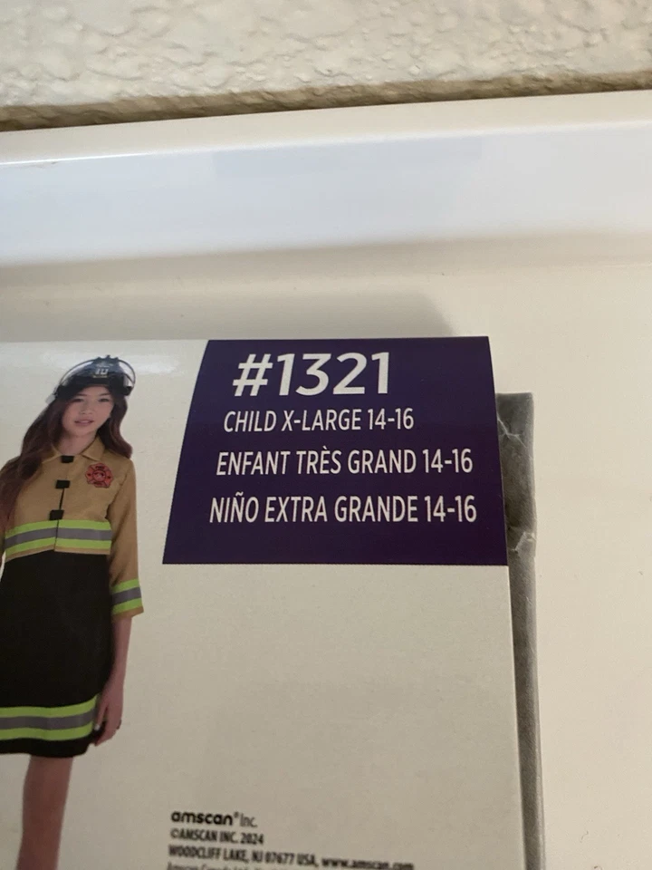 Disfraz de bombero vestido y chaqueta niñas niño XLG 14-16 disfraz de Halloween NUEVO Foto 4 de 4