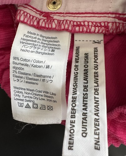 J Crew Crewcuts Girls Corduroy Pants Pink Skinny Fit Size 5 - Picture 5 of 6