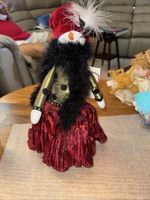 Lady Christmas Flapper Doll Cloth Decor Shelf Sitter 18 in Chestnut Lane