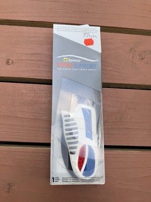 Spenco Thinsole Orthotic Arc Total Support #2 Support Size Men s 6-7 Women s 7-8