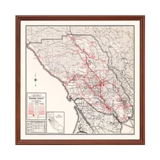 Old Map of Sonoma County, CA 1935 - Vintage California Art