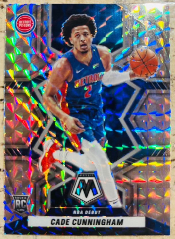 Cade Cunningham 2021-22 Panini Mosaic Silver Reactive NBA Debut RC Pistons #261