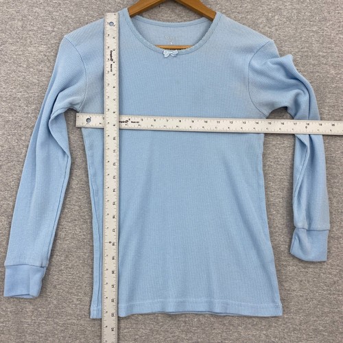 Mayfair Schlafanzug Damen klein blau Waffel Langarm Loungewear Set - Bild 7 von 15