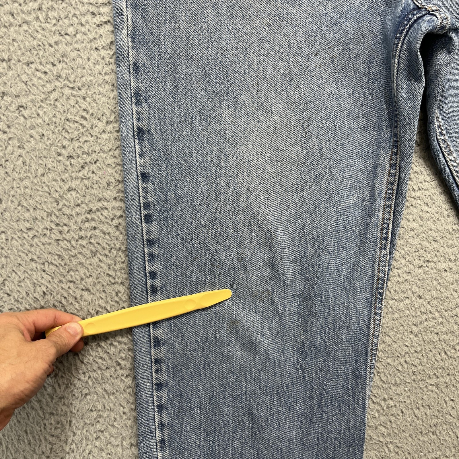 VTG Levi's 550 Jeans Mens 36x32 Blue Grunge Faded Relaxed Fit Tapered Leg Denim