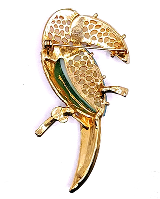 い*し様 ビンテージ　Hattie Carnegie ガラスビーズ 3連 ネック Vintage Unsigned Hattie Carnegie Acrylic Toucan Bird Brooch | eBay
