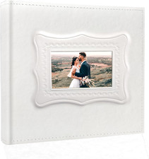 Photo Album 4X6, 200 Photos PU Leather Vintage Picture Album for Family Wedding