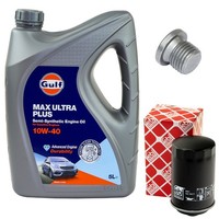 MotoröL Filter Set 10W-40 5 Liter + ÖLablassschraube FüR Audi A3 VW Passat 2.0