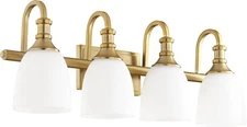 Quorum International 5011-4 Richmond 4 Light 27-3/4"W Bathroom - Brass