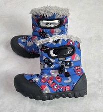 Boy's BOGS Boots Toddler B-Moc Snow Boot Shoes Rain Blue Monster Print Size 12 